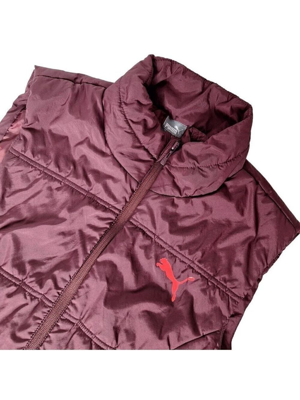 Puma Burgundy Wine Puffer Vest Women's Large
